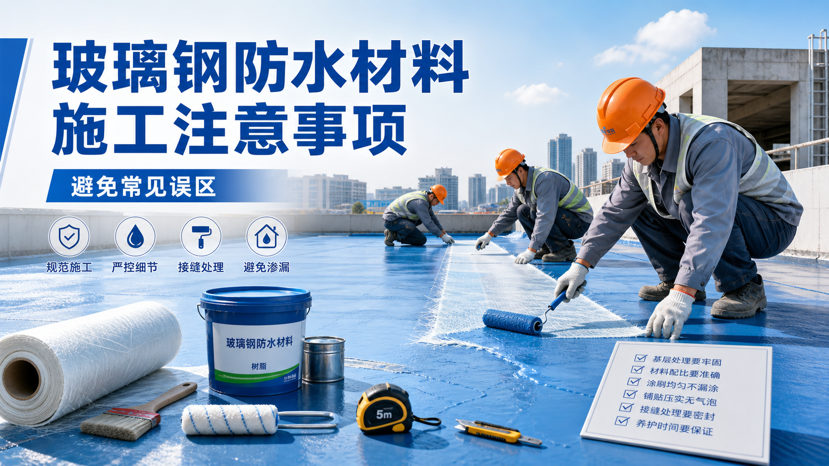 玻璃钢防水材料施工注意事项,避免常见误区 石家庄 版